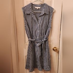 Blue Gingham Mini Dress